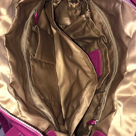 COACH Raspberry Patent Leather Large Diaper Bag - Picture 4 of 8